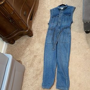 Free People denim jumpsuit